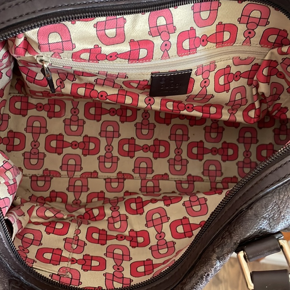 Vintage Brown Leather Gucci Bag - Picture 3 of 4